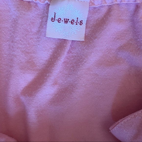 Jewels Halter Top Tie Neck Elastic Band Waist Pink Sz M - Picture 8 of 9